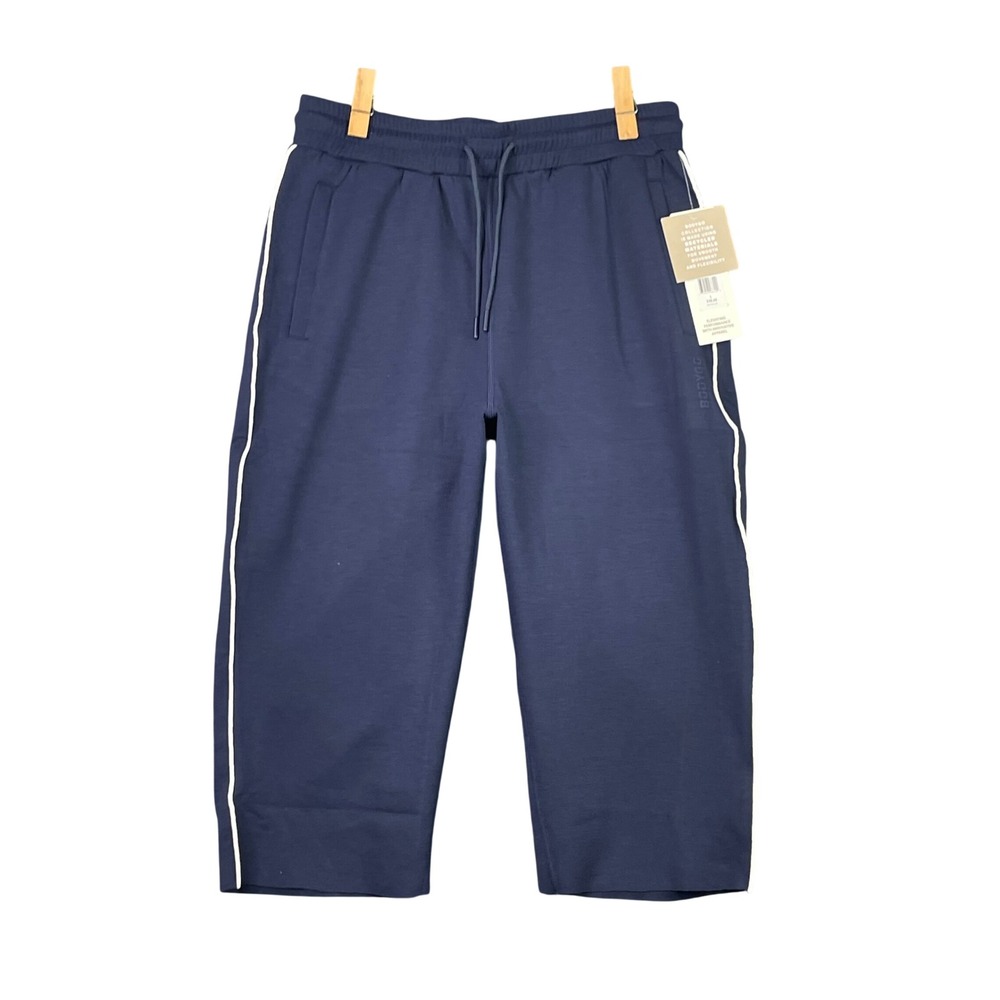 Bodygo Athletic Pants Womens Large Blue Recycled Performance Cropped Joggers 90s